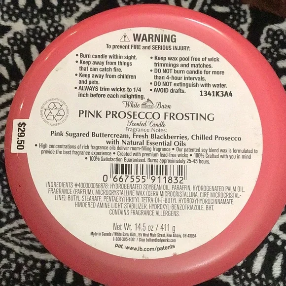 COPY - Bath and body works pink Prosecco frosting candle with glass lid - Picture 4 of 4